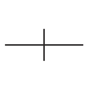 Crossing lines symbol